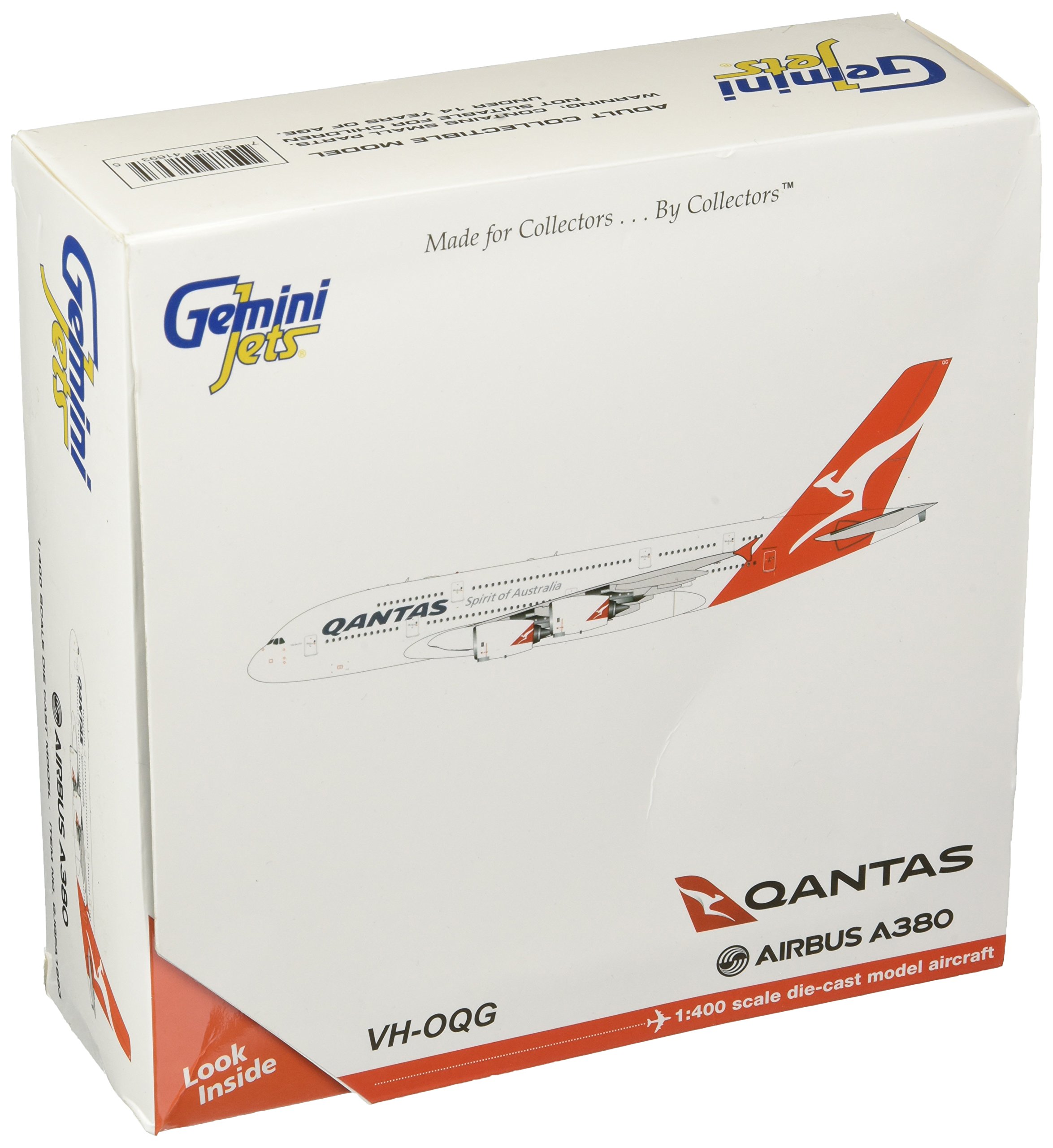 Amazon.com: Gemini Jets Qantas Airways A380 VH-OQG 1:400 Scale Die